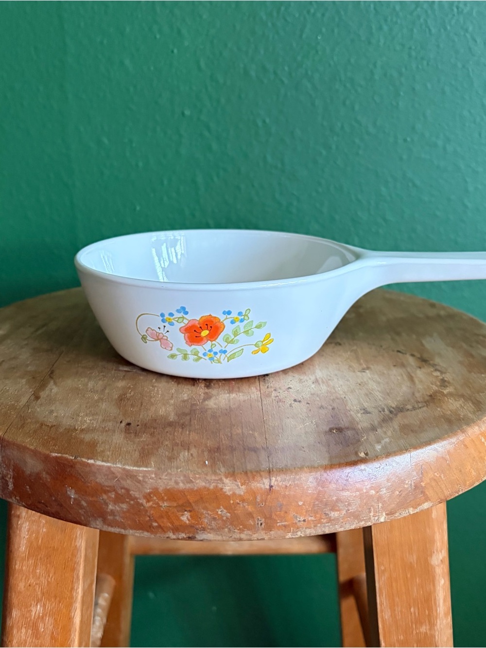 Vintage Corning Ware "Wildflower" 1-Pint sauce pan, Menuette pan, no lid